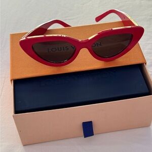 Louis Vuitton red sunglasses brand new never worn